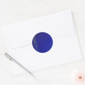 Donkerblauw Ronde Sticker (Envelop)