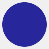 Donkerblauw Ronde Sticker (Voorkant)
