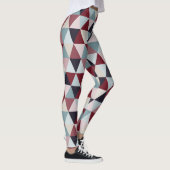 Donkerblauw Rood en Beige Driehoeken B Leggings (Rechts)