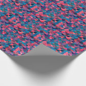 Donkerblauw Rood:  geometrisch Cadeaupapier (Hoek)