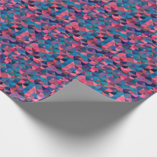 Donkerblauw Rood:  geometrisch Cadeaupapier (Hoek)