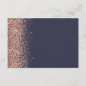 Donkerblauw Roos Gold Glitter Edge Weddenschap - G Informatiekaartje (Achterkant)