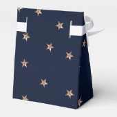 Donkerblauw & Roze Goud Roze Glitterige Sterren St Bedankdoosjes (Achterkant)