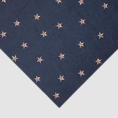 Donkerblauw & Roze Goud Roze Glitterige Sterren St Tissuepapier (Detail)