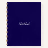 Donkerblauw schetsboek notitieboek (Voorkant)