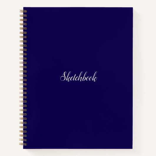 Donkerblauw schetsboek notitieboek (Voorkant)