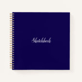 Donkerblauw schetsboek notitieboek (Voorkant)