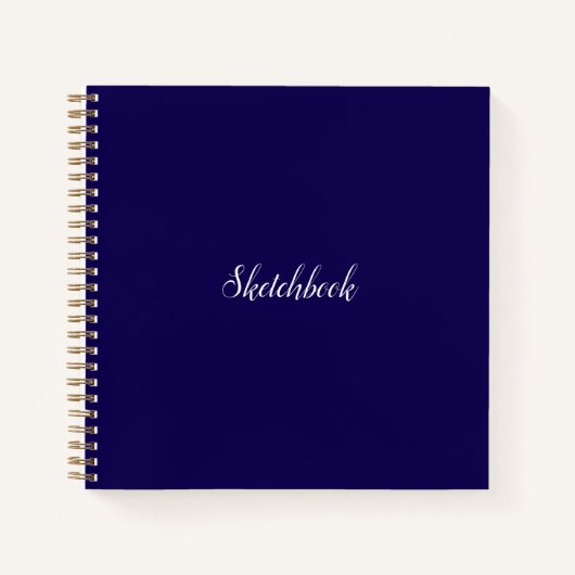 Donkerblauw schetsboek notitieboek (Voorkant)