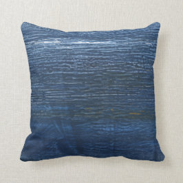 Donkerblauw schilderij kussen