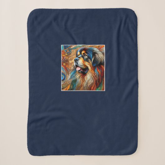 Donkerblauw Sherpa Deken TM Hoofd (Voorkant)