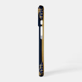 Donkerblauw siergeschenk met eigen naam iPhone 16 hoesje (Linkerkant)