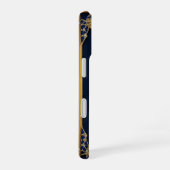 Donkerblauw siergeschenk met eigen naam iPhone 16 hoesje (Rechterkant)