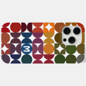 Donkerblauw Sinaasappel Rood Groen Mideeuw Kunstpa Case-Mate iPhone Case (Achterkant (horizontaal))