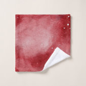 Donkerblauw Sneeuwachtige Kerstballen Holly Bad Handdoek (Wasdoekje)