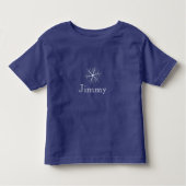 donkerblauw Snowflake Editable toddler T-shirt (Voorkant)