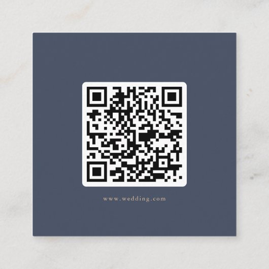 Donkerblauw Soft QR Code Details behuizing Kaart (Achterkant)