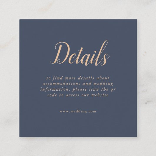 Donkerblauw Soft QR Code Details behuizing Kaart (Voorkant)