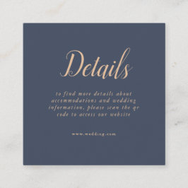 Donkerblauw Soft QR Code Details behuizing Kaart