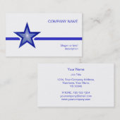 Donkerblauw Star blauw visitekaartje wit (Voorkant / Achterkant)