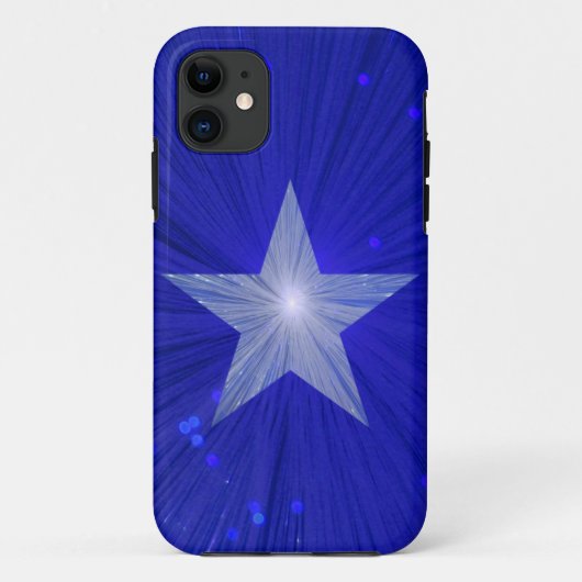 Donkerblauw Star iPhone hoesje (Achterkant)