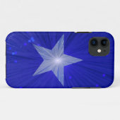 Donkerblauw Star iPhone hoesje (Achterkant (horizontaal))