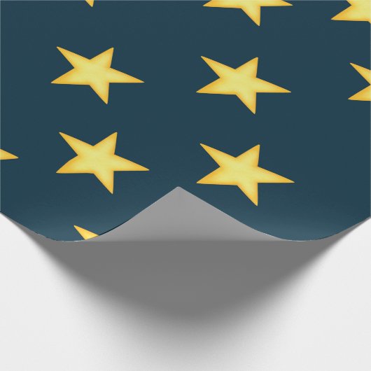 Donkerblauw Sterrennacht inpakpapier (Hoek)