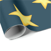 Donkerblauw Sterrennacht inpakpapier (Rol Hoek)