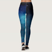 Donkerblauw sterrenstelsel leggings (Achterkant)