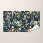 Donkerblauw stijlventilator bad handdoek (Handdoek)