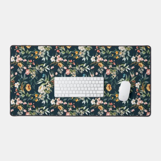 Donkerblauw  stijlventilator bureaumat (Keyboard & Muis)