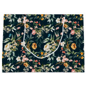 Donkerblauw stijlventilator groot cadeauzakje (Voorkant)