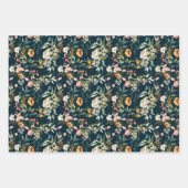 Donkerblauw  stijlventilator inpakpapier vel (Voorkant 2)