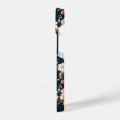 Donkerblauw  stijlventilator iPhone hoesje (Linkerkant)