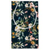 Donkerblauw stijlventilator klein cadeauzakje (Achterkant)