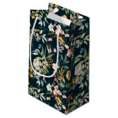 Donkerblauw stijlventilator klein cadeauzakje (Achterkant Gekanteld)