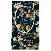 Donkerblauw stijlventilator klein cadeauzakje (Voorkant)