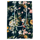 Donkerblauw stijlventilator medium cadeauzakje (Achterkant)