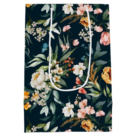 Donkerblauw  stijlventilator medium cadeauzakje (Achterkant)