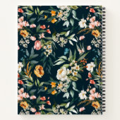 Donkerblauw  stijlventilator notitieboek (Achterkant)