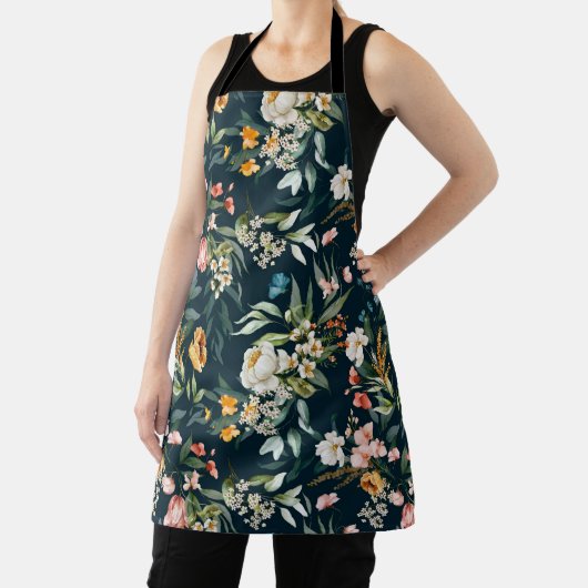 Donkerblauw stijlventilator schort (Insitu)