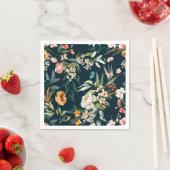 Donkerblauw stijlventilator servet (Insitu)