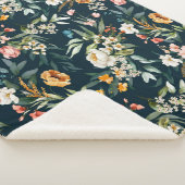 Donkerblauw  stijlventilator sherpa deken (3/4)