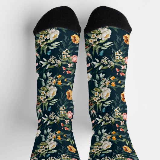 Donkerblauw  stijlventilator sokken (Top)