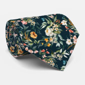 Donkerblauw  stijlventilator stropdas (Opgerold)