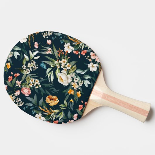 Donkerblauw  stijlventilator tafeltennisbatje (Zijkant)