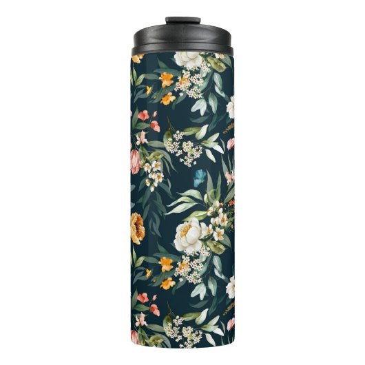 Donkerblauw  stijlventilator thermosbeker (Voorkant)