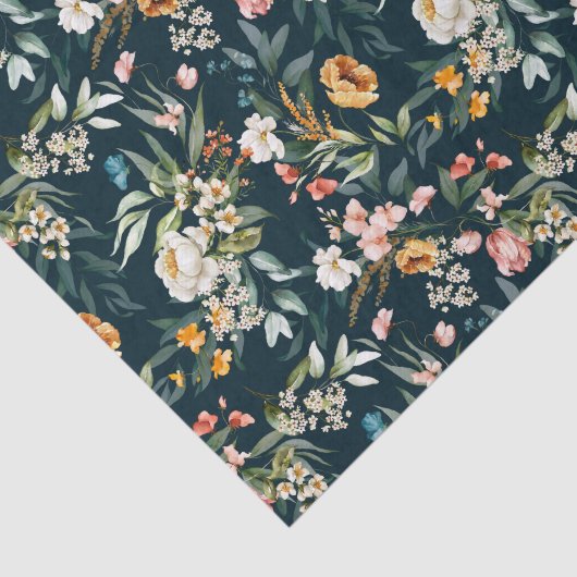 Donkerblauw  stijlventilator tissuepapier (Detail)