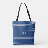 Donkerblauw Stijlvol Tote Bag (Achterkant)