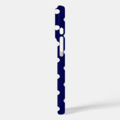 Donkerblauw Stijlvolle Polka Dots en uw aangepaste Case-Mate iPhone Case (Achterkant / Links)