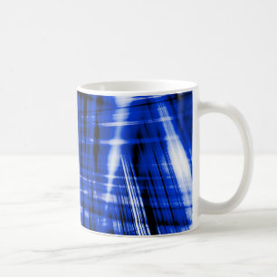Donkerblauw stroompatroon koffiemok